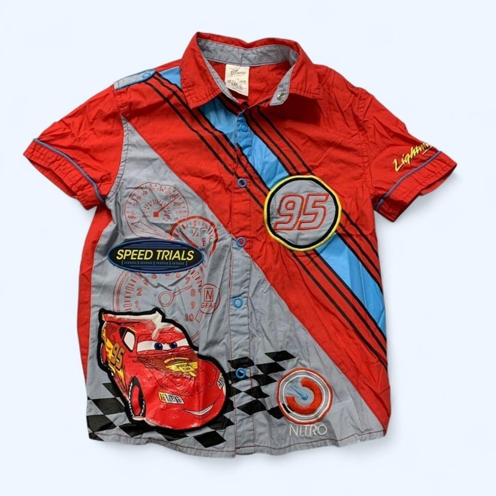 Disney Cars Lightning McQueen Button-Up Shirt 7/8